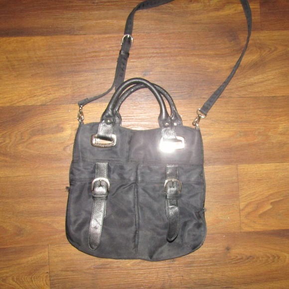 Talbots Handbags - Talbots Black Purse Strap hand bag Silver